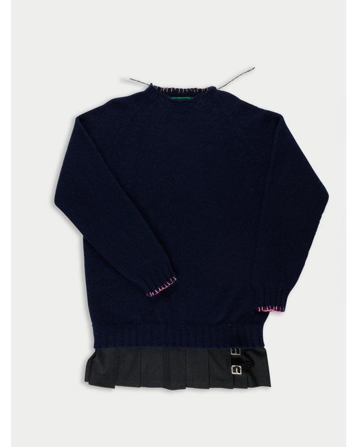 La Fetiche Blue Sydney Oversized Sweater Dress