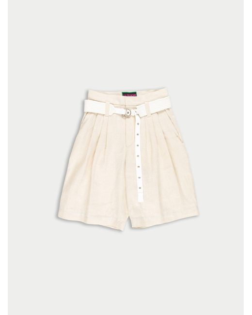 La Fetiche Natural Jack Linen Military Style Short