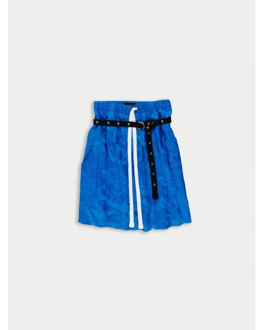 La Fetiche Blue Bernadette Pleated Skirt