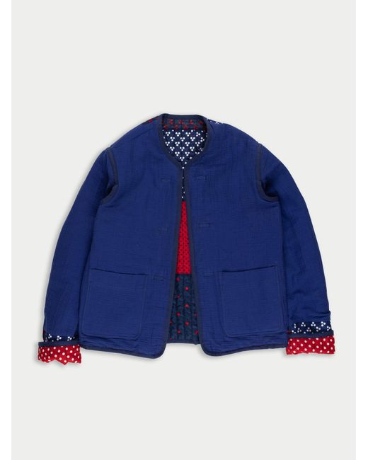 La Fetiche Blue Janis Quilted Reversible Jacket