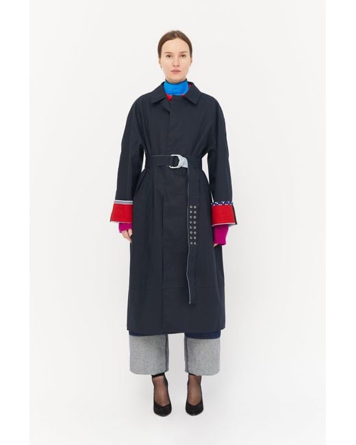 La Fetiche Red Ida Cotton Trench Coat