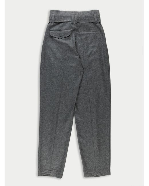La Fetiche Gray Angela Pleated Trousers