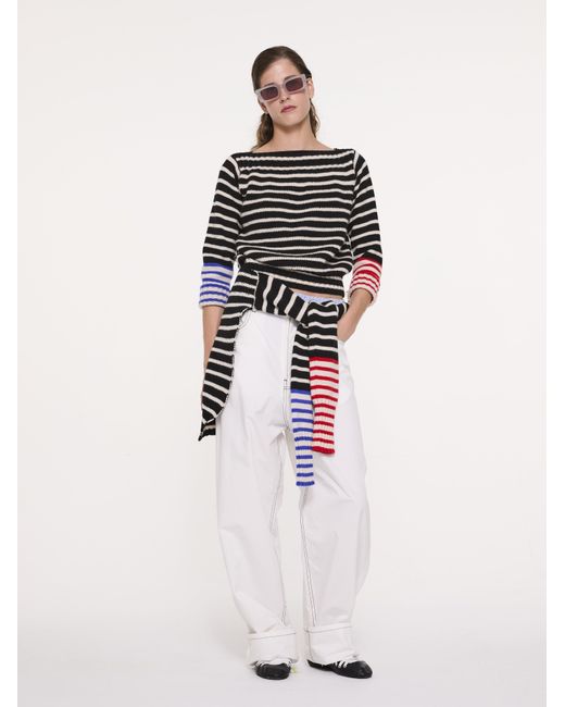 La Fetiche Black Memphis Striped Sweater