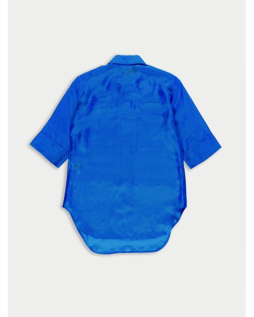 La Fetiche Blue Alice Silk Utility Shirt