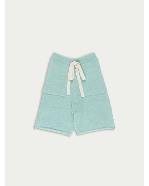La Fetiche Blue Al Knit Knitted Shorts