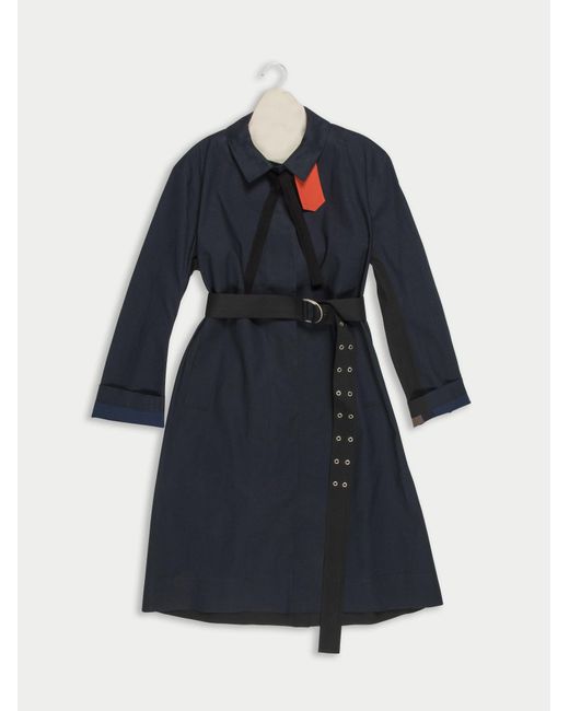 La Fetiche Blue Lauren Traditional Waterproof Trench Coat