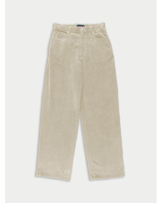 La Fetiche White Juergen Corduroy Boyfriend Jean