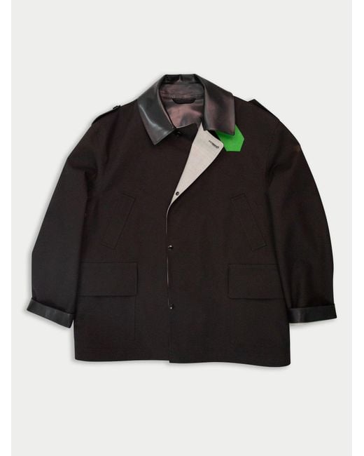 La Fetiche Multicolor Malevich Reversible Oversized Pea Coat