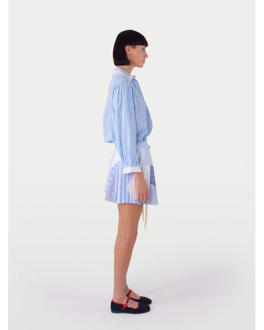 La Fetiche Blue Jane Cotton Blouse