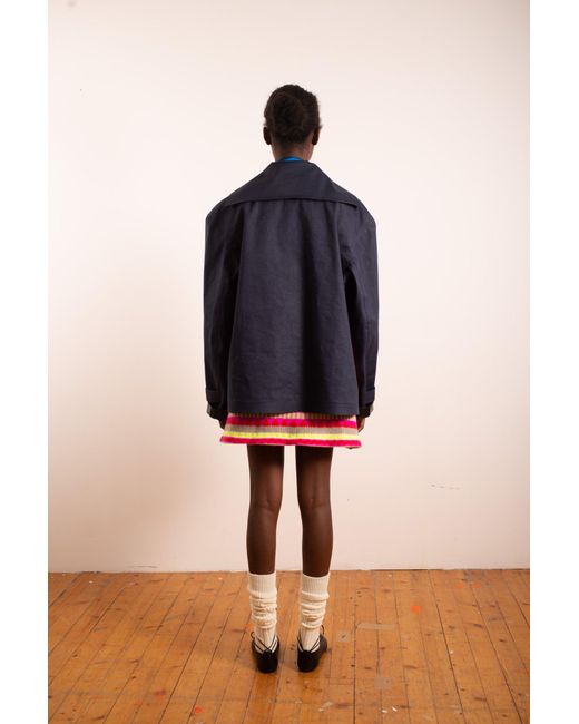 La Fetiche Blue Petra Reversible Sailor Style Cagoule