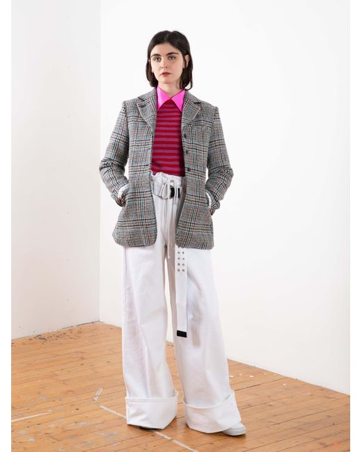 La Fetiche Gray Bianca Tweed Tailored Riding Jacket