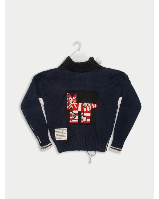 La Fetiche Blue Claude Handknitted Guernsey Sweater