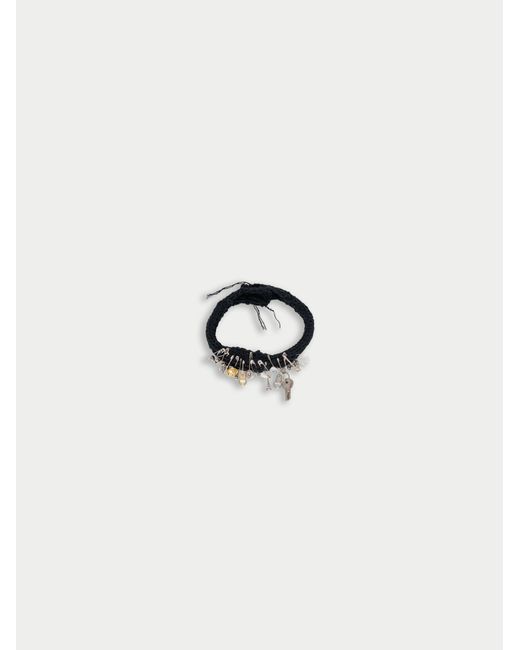 La Fetiche White Lyra Embellished Necklace