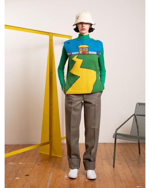 La Fetiche Blue Duggie Sleeveless Collaboration With Artist Duggie Fields