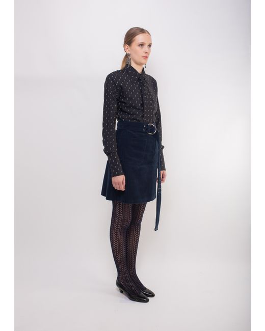 La Fetiche Blue Tasha Music Note Printed Blouse