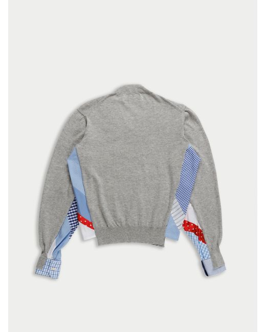 La Fetiche Gray Robbie Menswear V-Neck Sweater