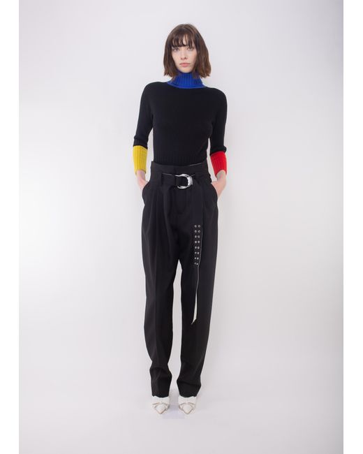 La Fetiche Black Angela Pleated Trousers