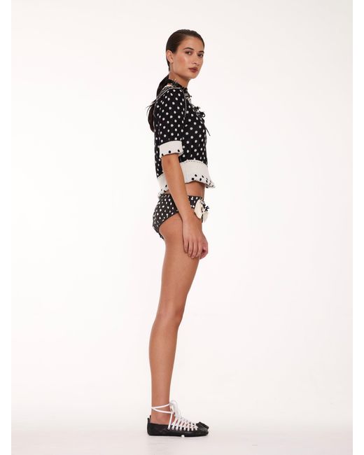 La Fetiche Black Wallis Short Sleeve Sweater