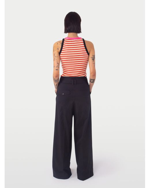 La Fetiche Blue Angie Pleated Pant