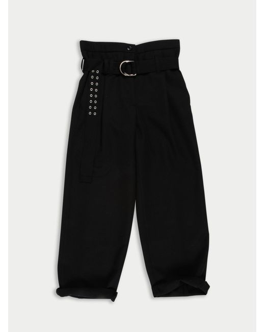 La Fetiche Black Yves Tailored Menswear Pant With Military Belt