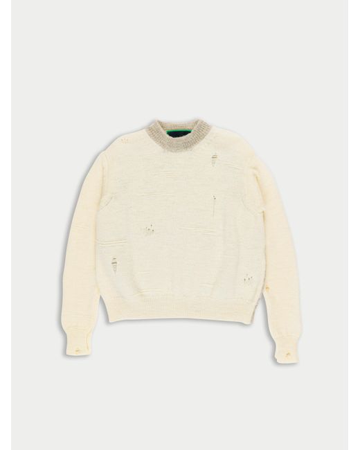 La Fetiche White Millie Crew Neck Sweater