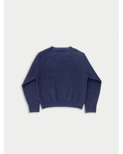 La Fetiche Blue Clark Crew Neck Shetland Sweater