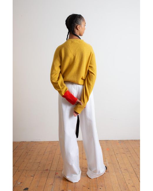 La Fetiche Yellow Bryan Oversized Lambswool Sweater