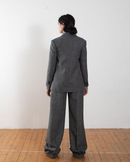 La Fetiche Gray Camille Tailored Blazer Jacket
