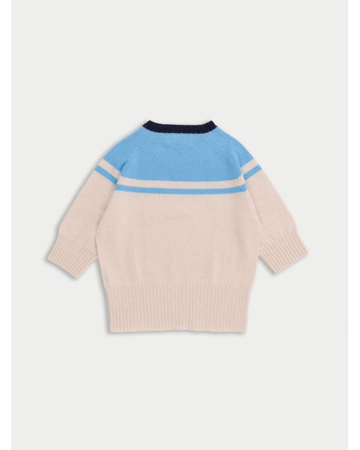 La Fetiche Blue Ady 3/4 Sleeve Sweater