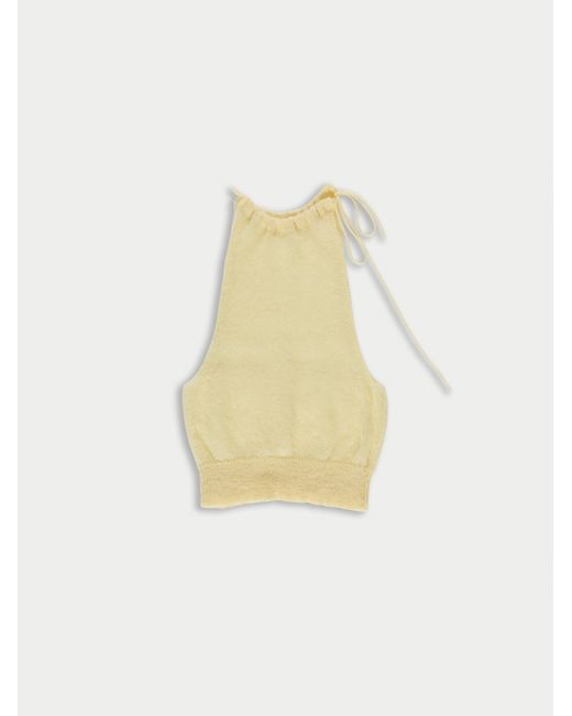 La Fetiche White Bet Halterneck Top