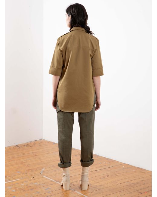 La Fetiche Natural Alice Cotton Cotton Utility Shirt