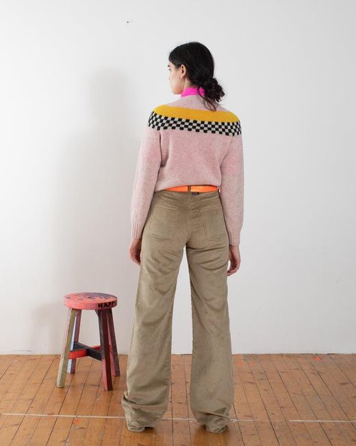 La Fetiche Pink Nova Fairisle Shetland Sweater