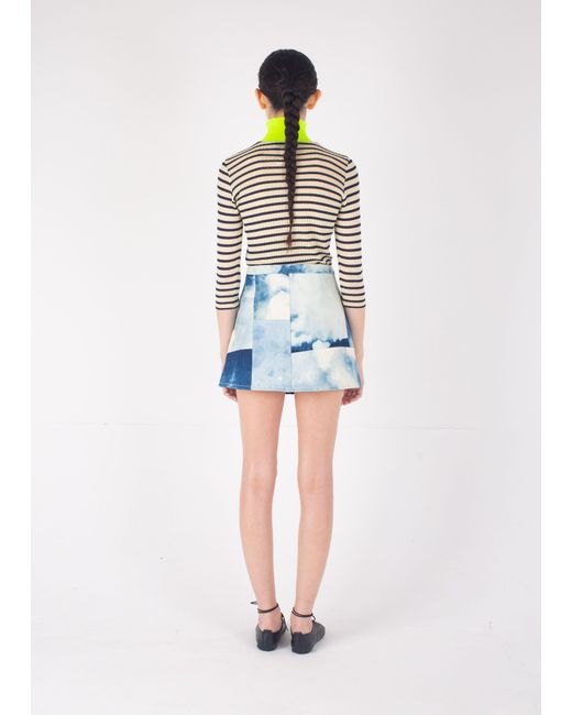 La Fetiche White Jacqueline Striped Ribbed Top
