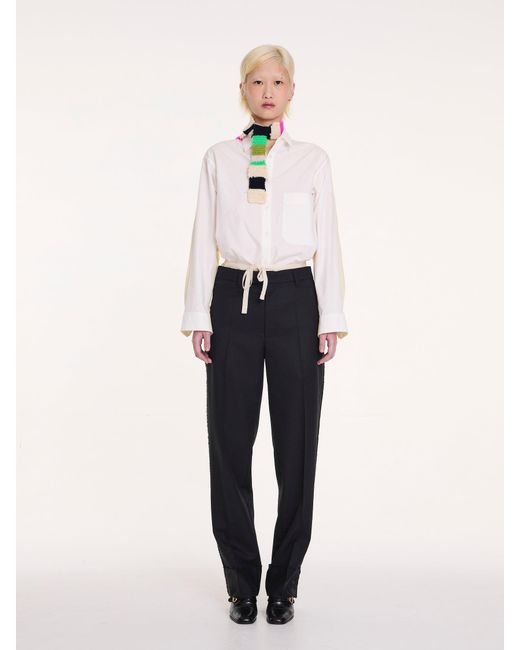 La Fetiche White June Colour Blocked Shirt