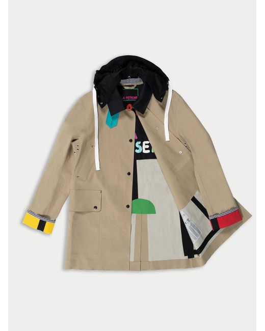 La Fetiche Natural Yoko Hand Made Cotton Bonded Waterproof Trench-Coat