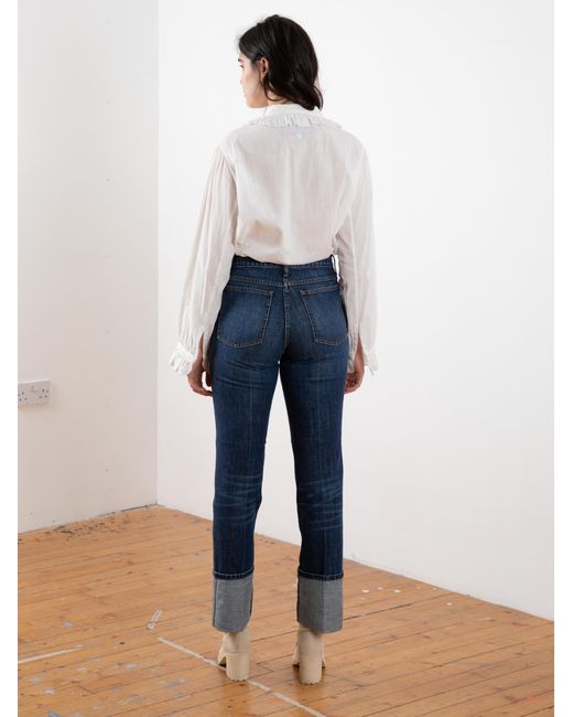 La Fetiche Blue Angelica Stoned Washed High Waisted Denim Jeans
