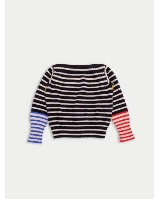 La Fetiche Black Memphis Striped Sweater