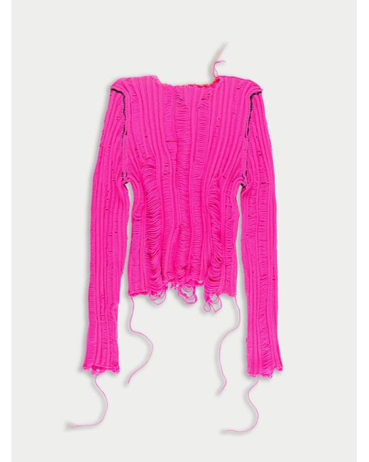 Women's Pink Julia Ribbed Jumper
