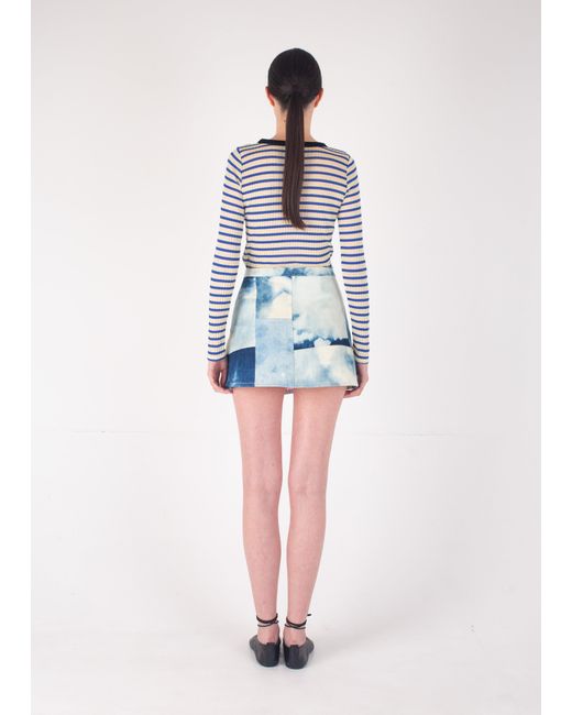 La Fetiche Blue Jackie Raye Striped Top
