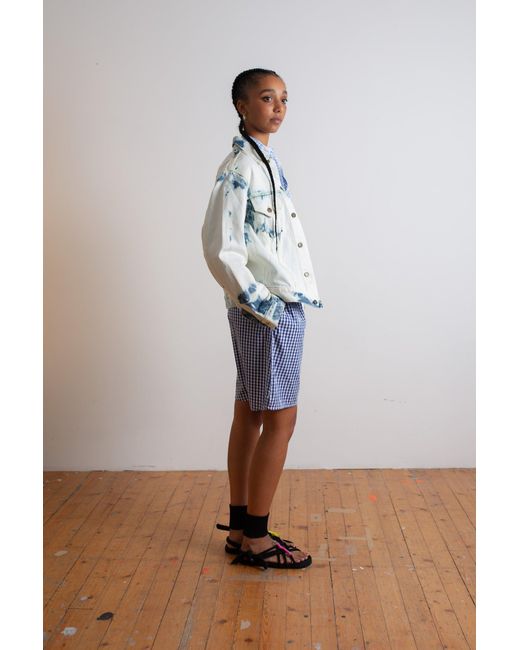 La Fetiche Blue Al Gingham Boxer Short