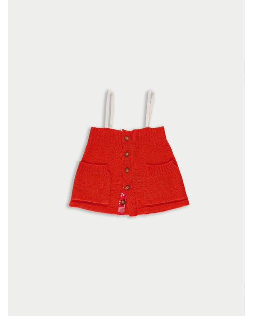 La Fetiche Red Yuki Knitted Camisole Top