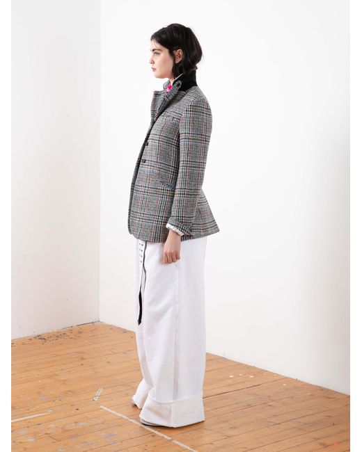 La Fetiche Gray Bianca Tweed Tailored Riding Jacket