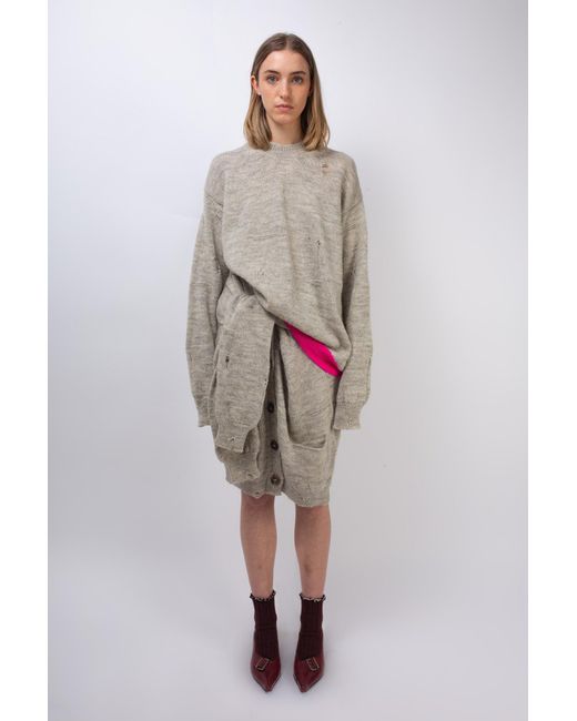 La Fetiche Pink Maeve Mistake Stitch Crew Neck Sweater