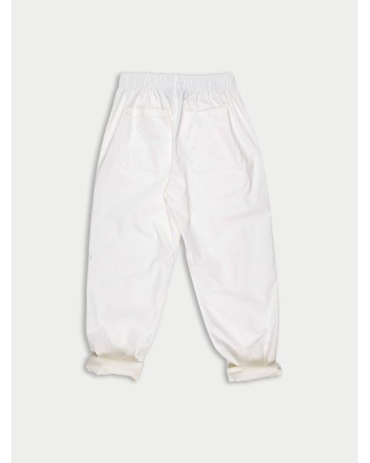 La Fetiche White Walter Cotton Jogging Pants