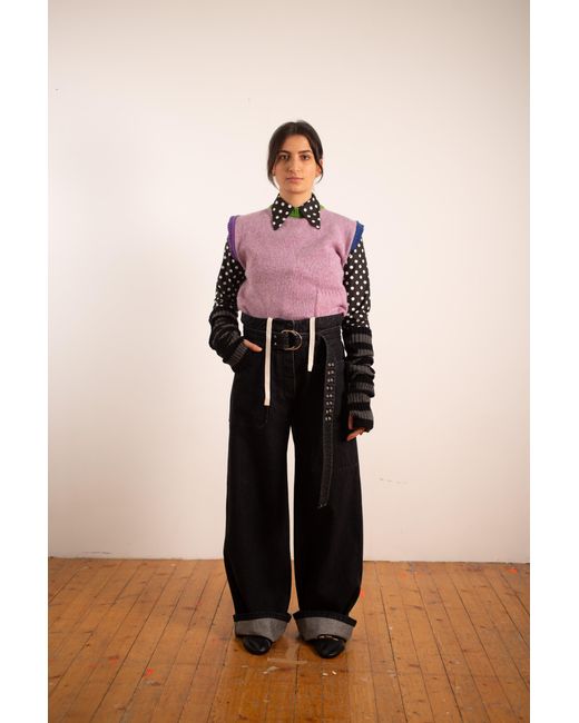 La Fetiche Purple Judy Crew Neck Vest Top