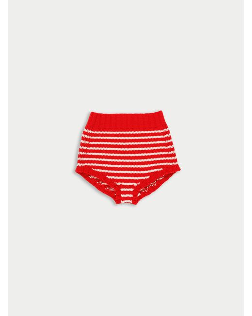 La Fetiche Red Edie Striped Pants
