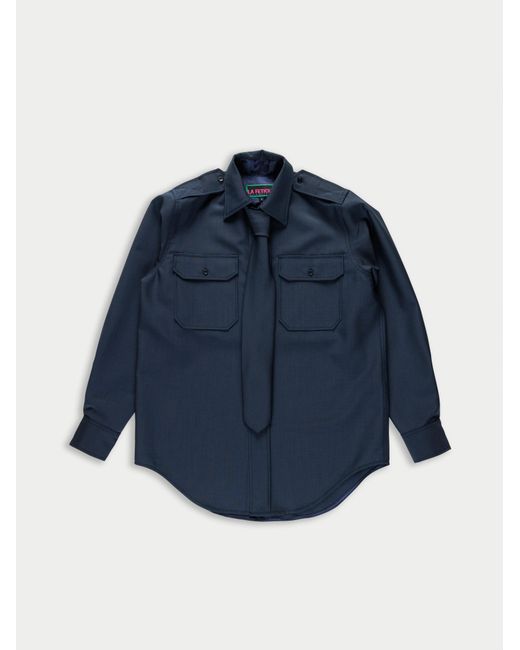 Women's Blue Loic Military Style Shirt