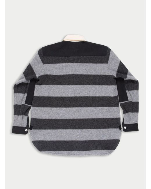 La Fetiche Gray Truman Oversized Rugby Shirt