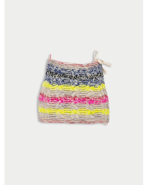 Women's Grey Kat Hand Knitted Mini Skirt