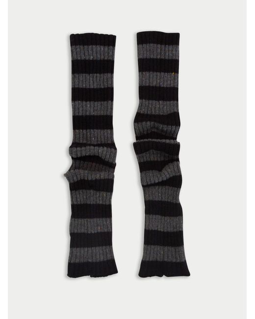 Women's Black Fred Striped Arm Leg Warmer
